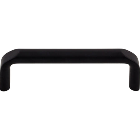 Top Knobs TK872BLK: 3-3/4" cc Exeter Round Bar Cabinet Pull - Flat Black