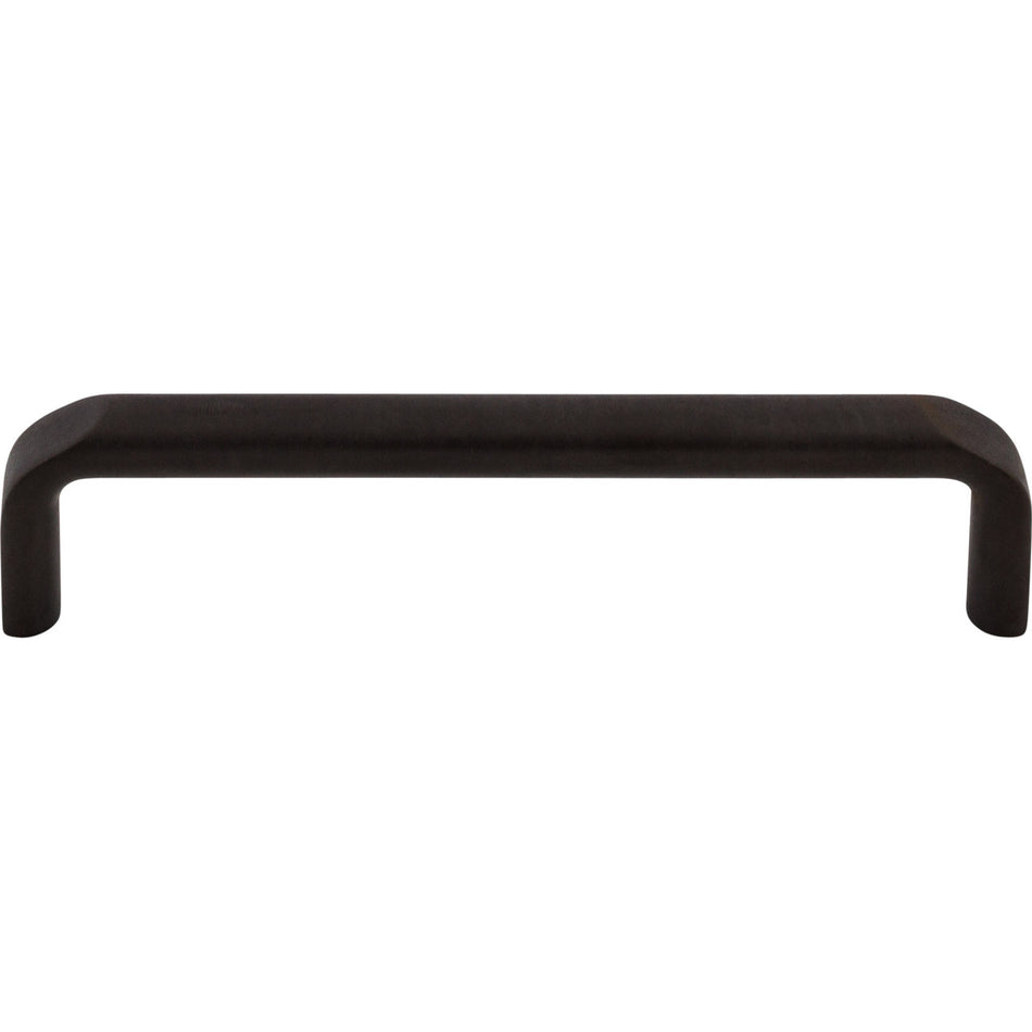 Top Knobs TK873BLK: 5-1/16" cc Exeter Round Bar Cabinet Pull - Flat Black