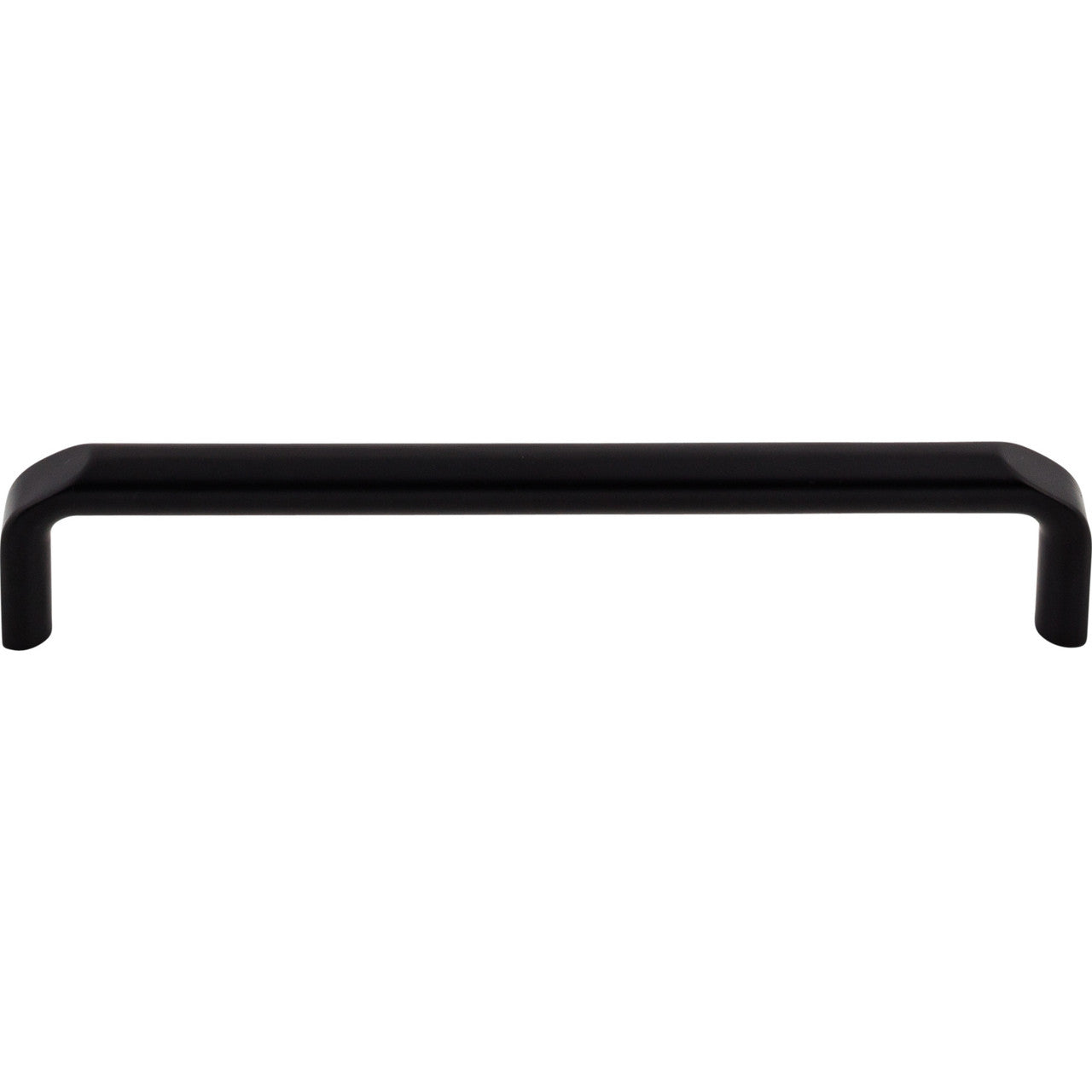 Top Knobs TK874BLK: 6-5/16" cc Exeter Round Bar Cabinet Pull - Flat Black