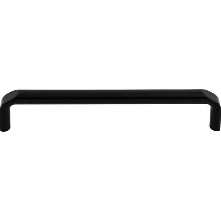 Top Knobs TK874BLK: 6-5/16" cc Exeter Round Bar Cabinet Pull - Flat Black