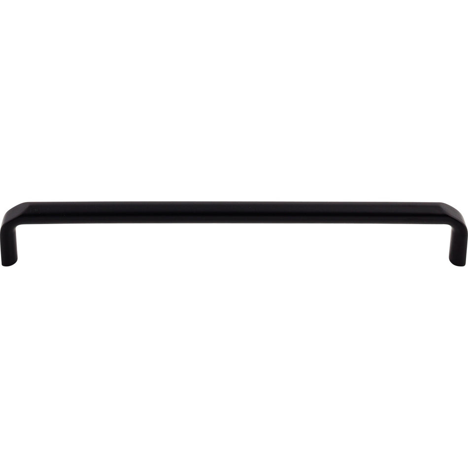 Top Knobs TK876BLK: 8-13/16" cc Exeter Round Bar Cabinet Pull - Flat Black
