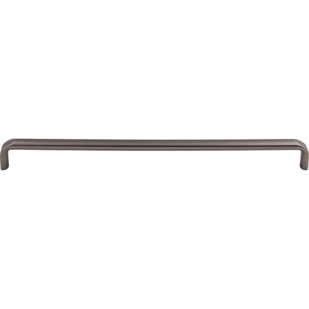 Top Knobs TK877AG: 12" cc Exeter Round Bar Cabinet Pull - Ash Gray
