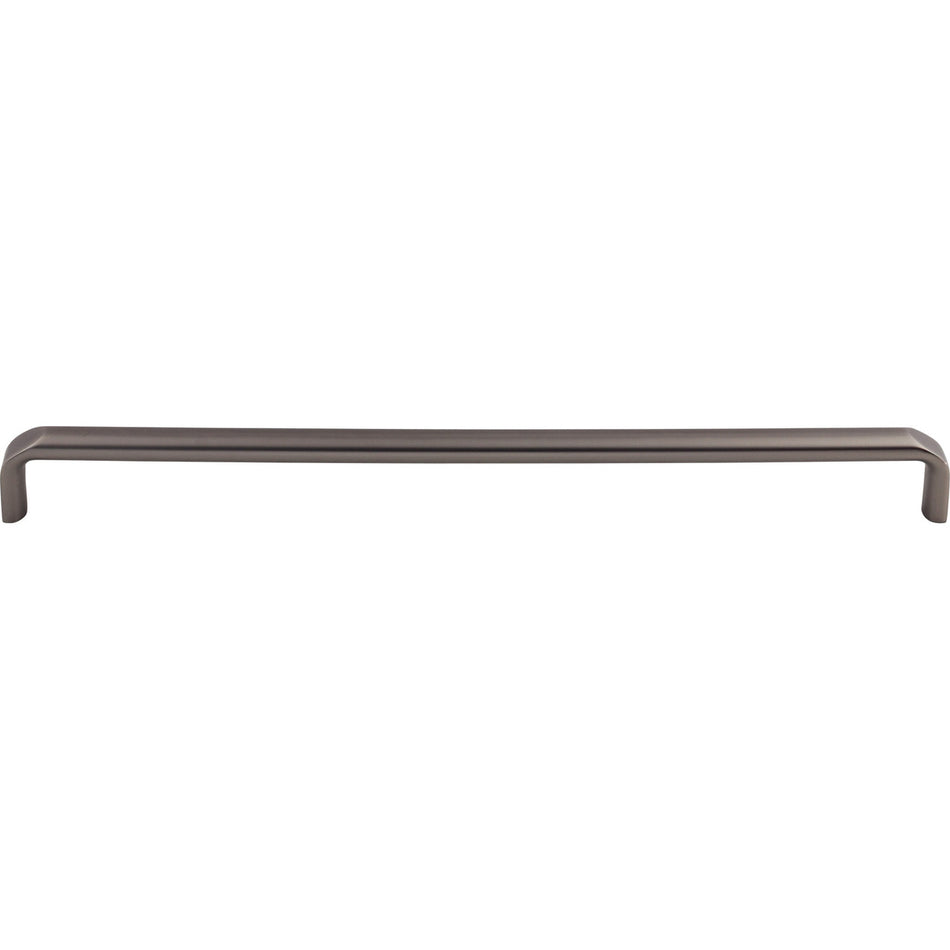 Top Knobs TK877AG: 12" cc Exeter Round Bar Cabinet Pull - Ash Gray