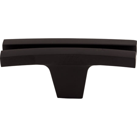 Top Knobs TK87BLK: 2-5/8" Sanctuary Flared T-Bar Cabinet Knob - Flat Black