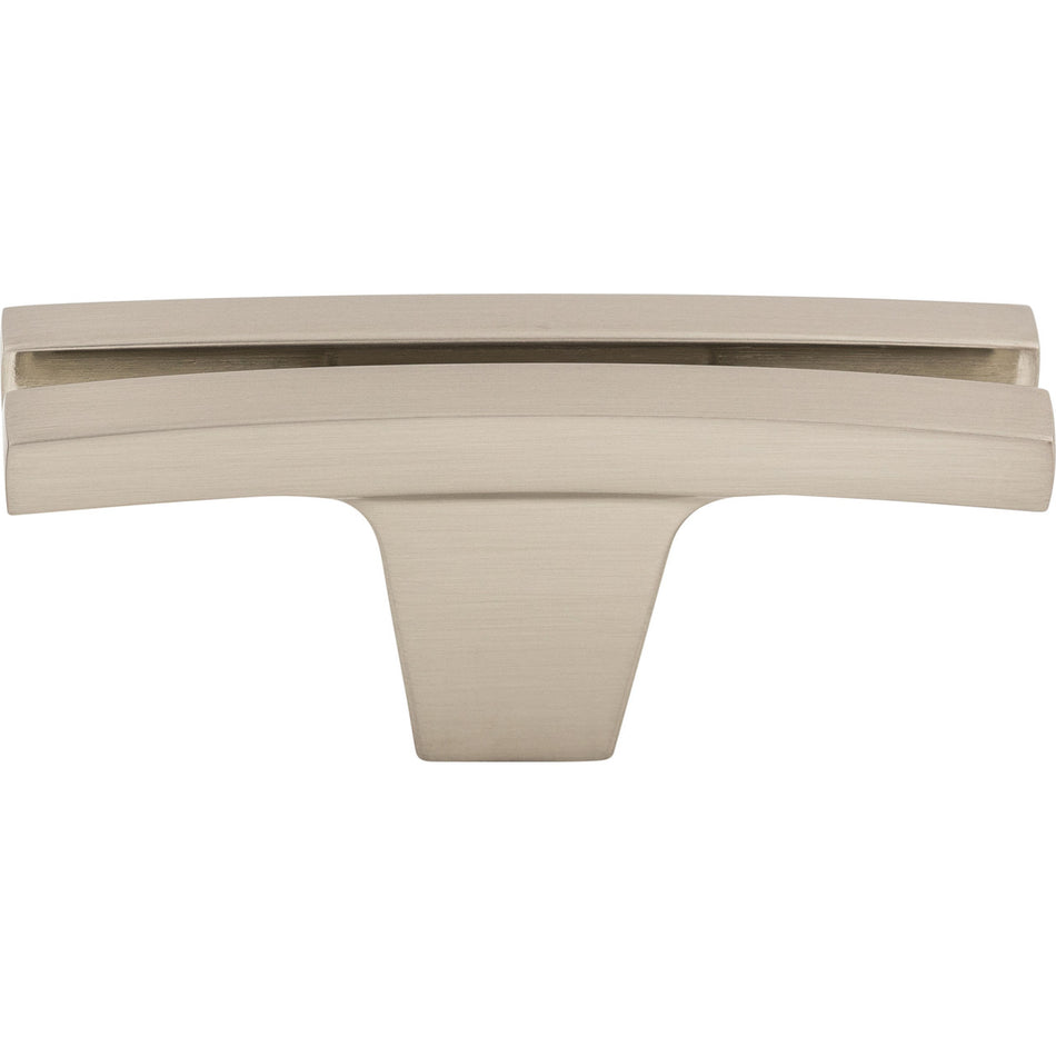 Top Knobs TK87BSN: 2-5/8" Sanctuary Flared T-Bar Cabinet Knob - Brushed Satin Nickel