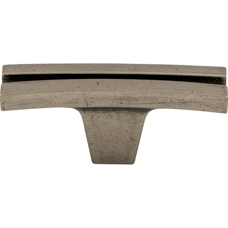 Top Knobs TK87PTA: 2-5/8" Sanctuary Flared T-Bar Cabinet Knob - Pewter Antique