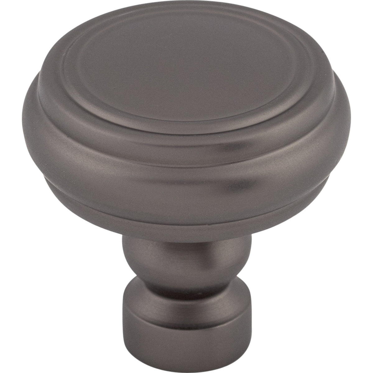 Top Knobs TK880AG: 1-1/4" Brixton Round Rimmed Cabinet Knob - Ash Gray