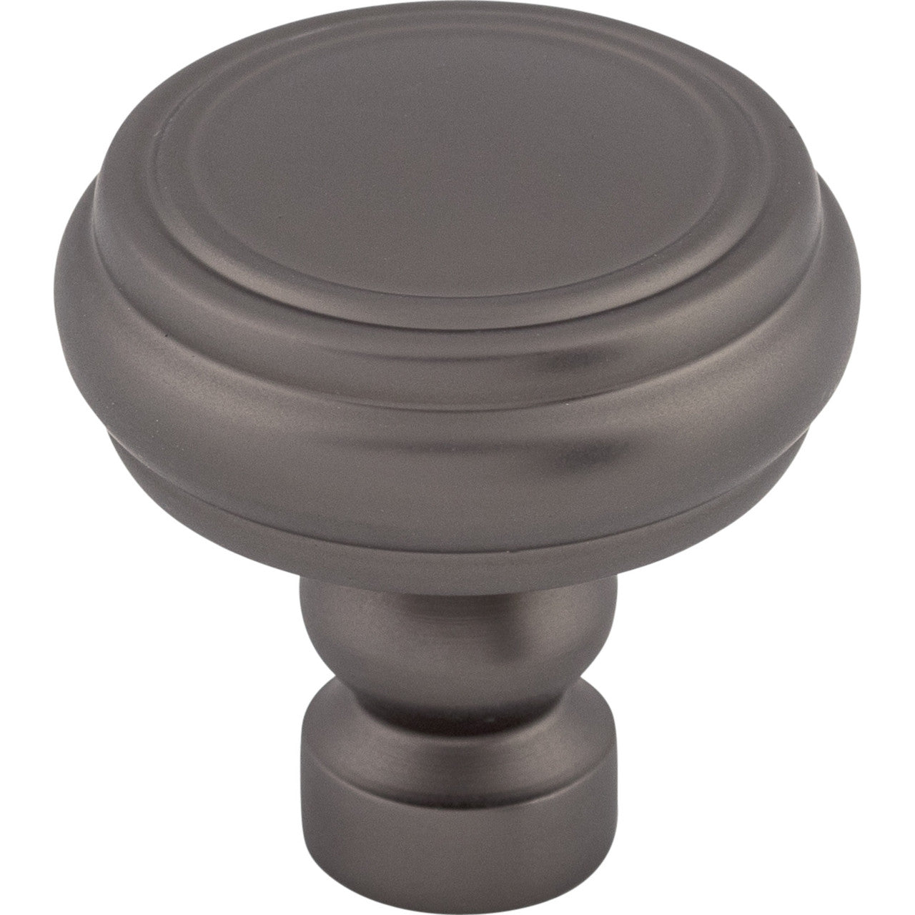 Top Knobs TK880AG: 1-1/4" Brixton Round Rimmed Cabinet Knob - Ash Gray