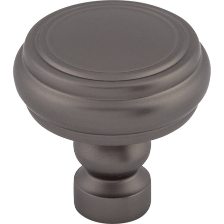 Top Knobs TK880AG: 1-1/4" Brixton Round Rimmed Cabinet Knob - Ash Gray