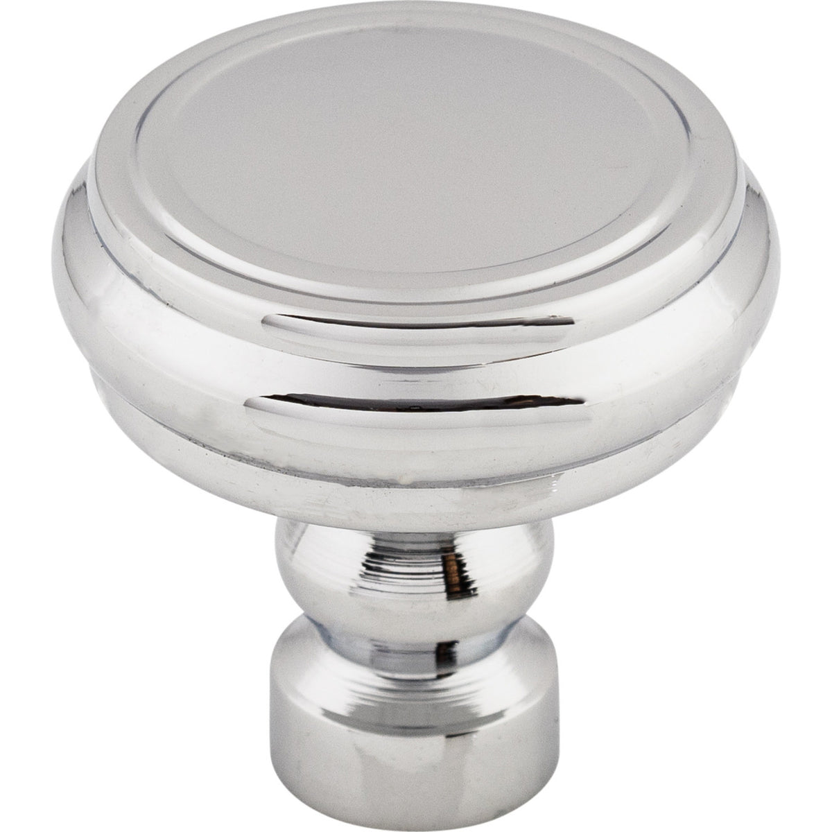 Top Knobs TK880PC: 1-1/4" Brixton Round Rimmed Cabinet Knob - Polished Chrome