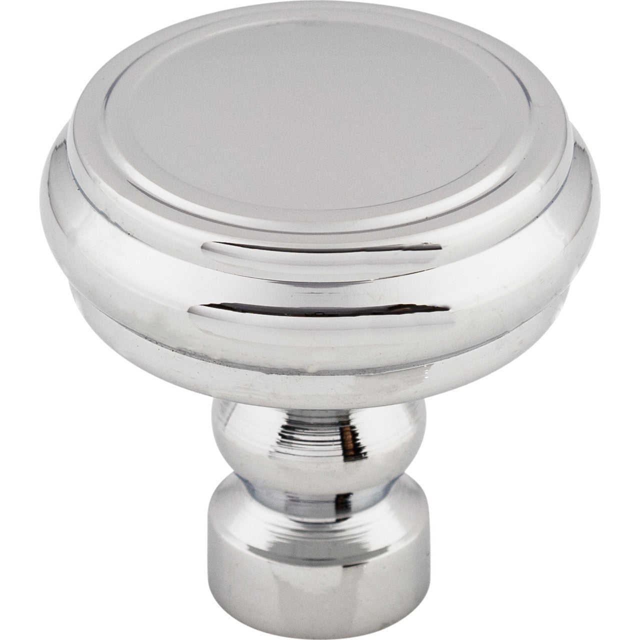 Top Knobs TK880PC: 1-1/4" Brixton Round Rimmed Cabinet Knob - Polished Chrome