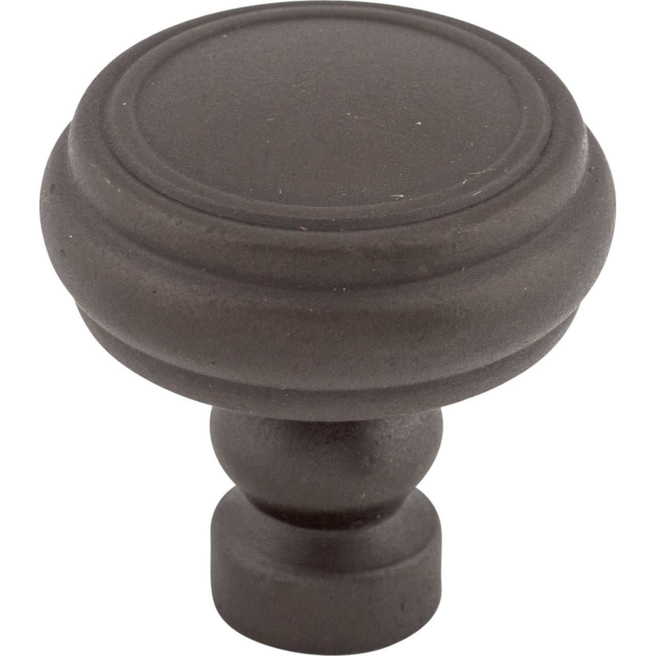 Top Knobs TK880SAB: 1-1/4" Brixton Round Rimmed Cabinet Knob - Sable