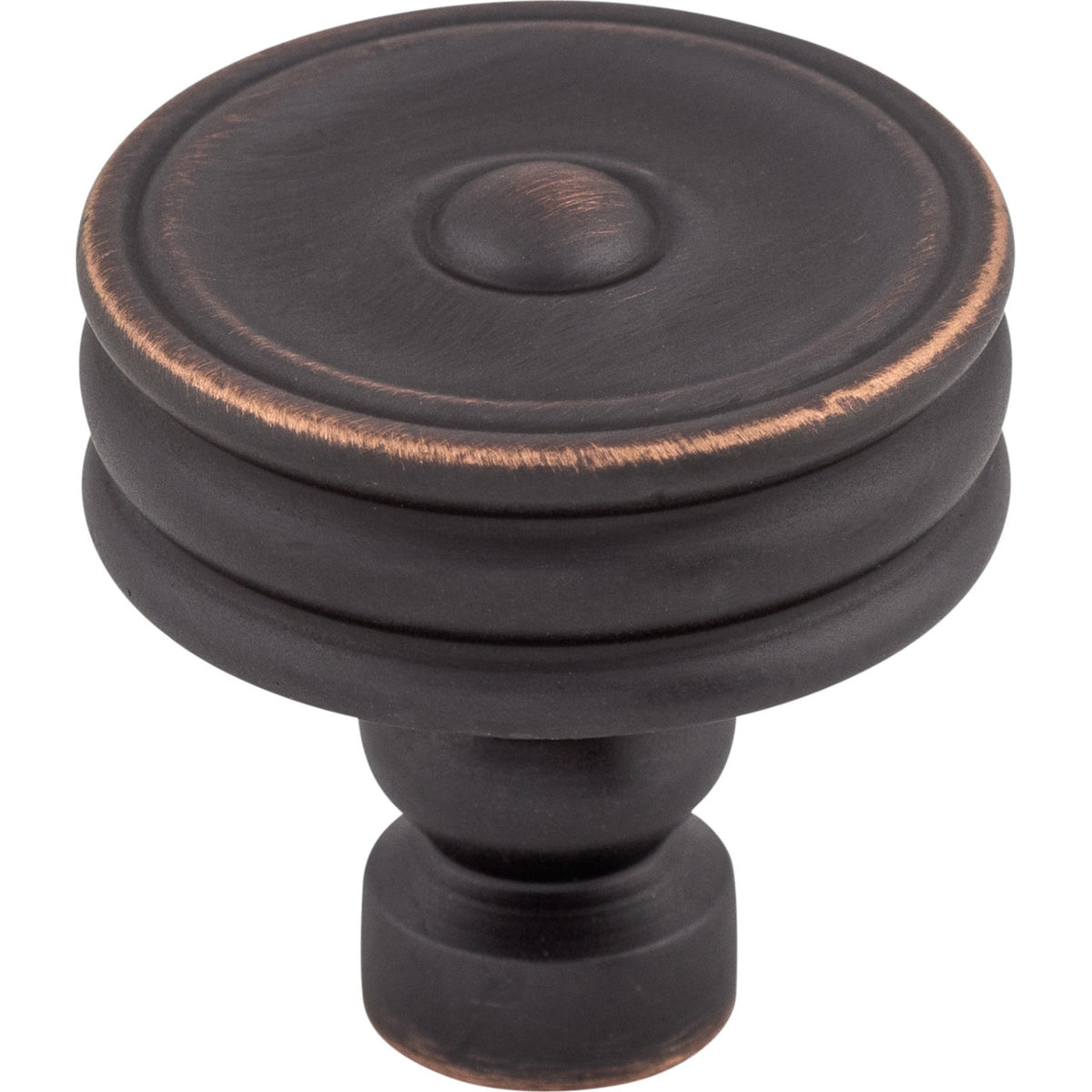 Top Knobs TK881UM: 1-1/4" Brixton Round Ridged Cabinet Knob - Umbrio