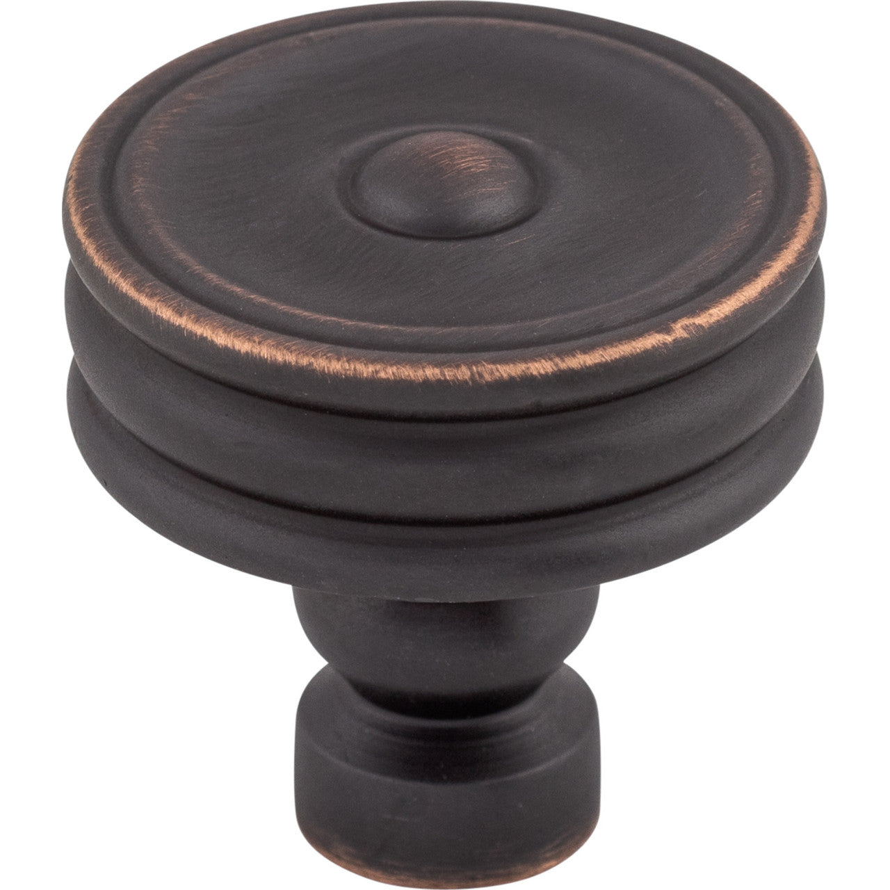 Top Knobs TK881UM: 1-1/4" Brixton Round Ridged Cabinet Knob - Umbrio