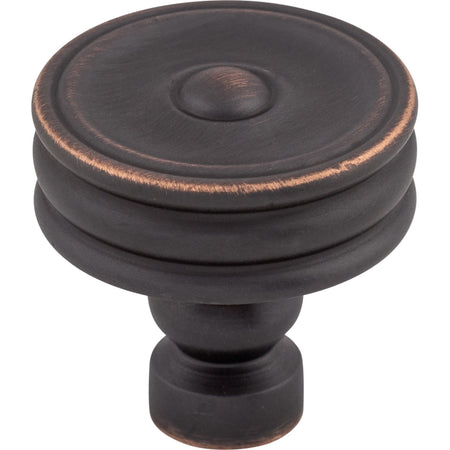 Top Knobs TK881UM: 1-1/4" Brixton Round Ridged Cabinet Knob - Umbrio