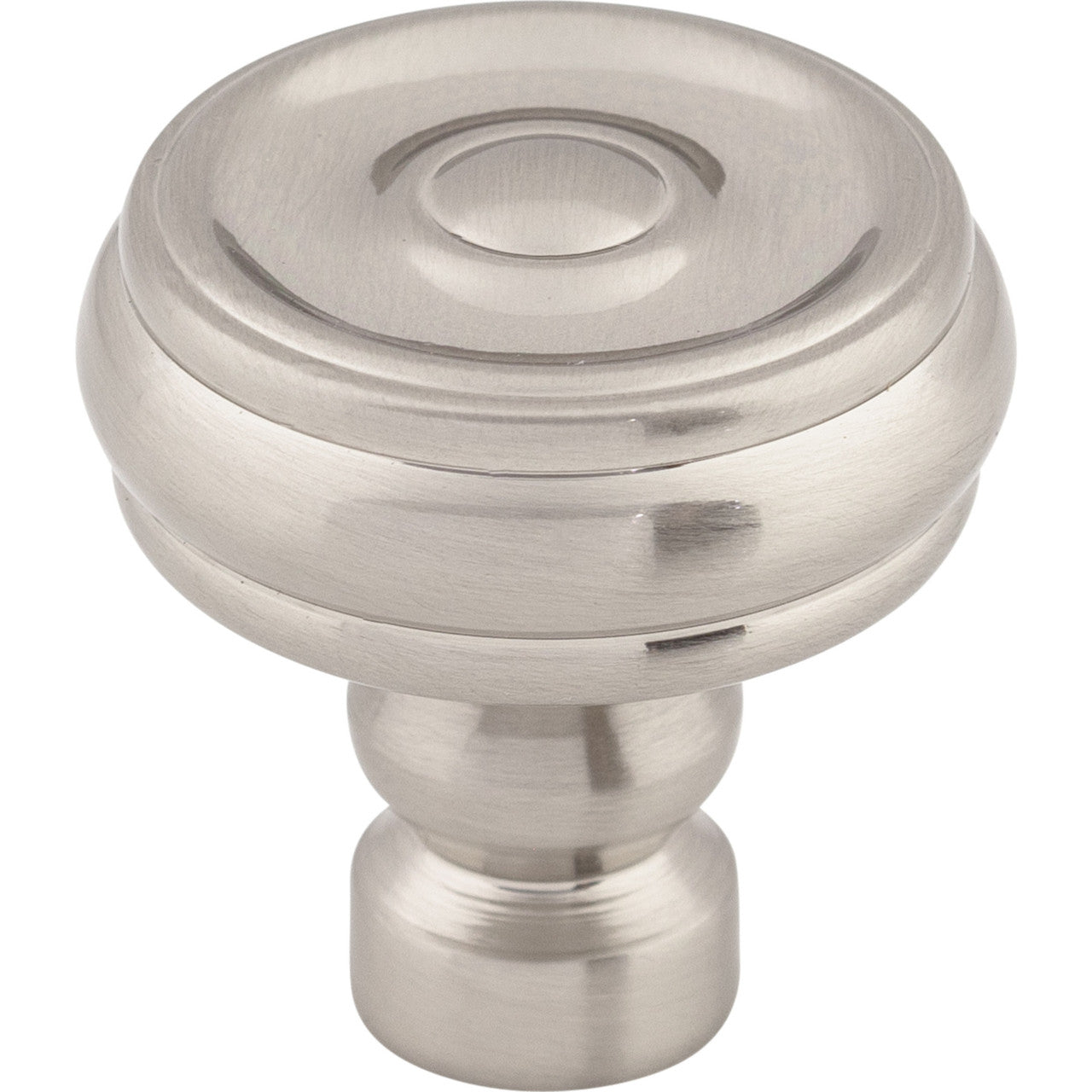 Top Knobs TK882BSN: 1-1/4" Brixton Round Button Cabinet Knob - Brushed Satin Nickel