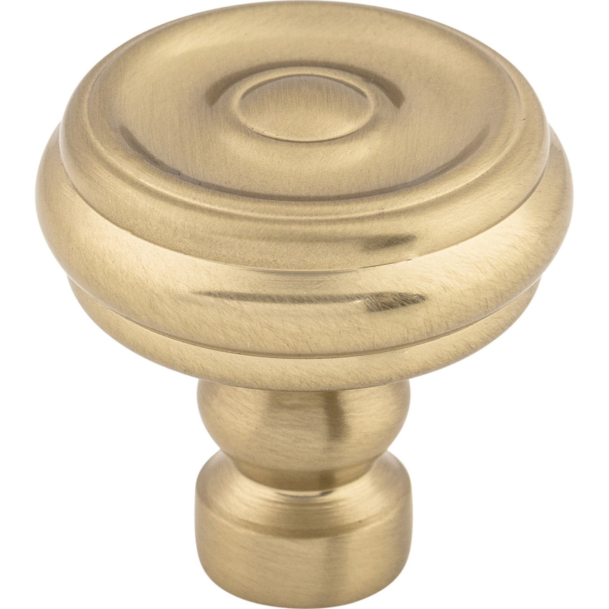 Top Knobs TK882HB: 1-1/4" Brixton Round Button Cabinet Knob - Honey Bronze