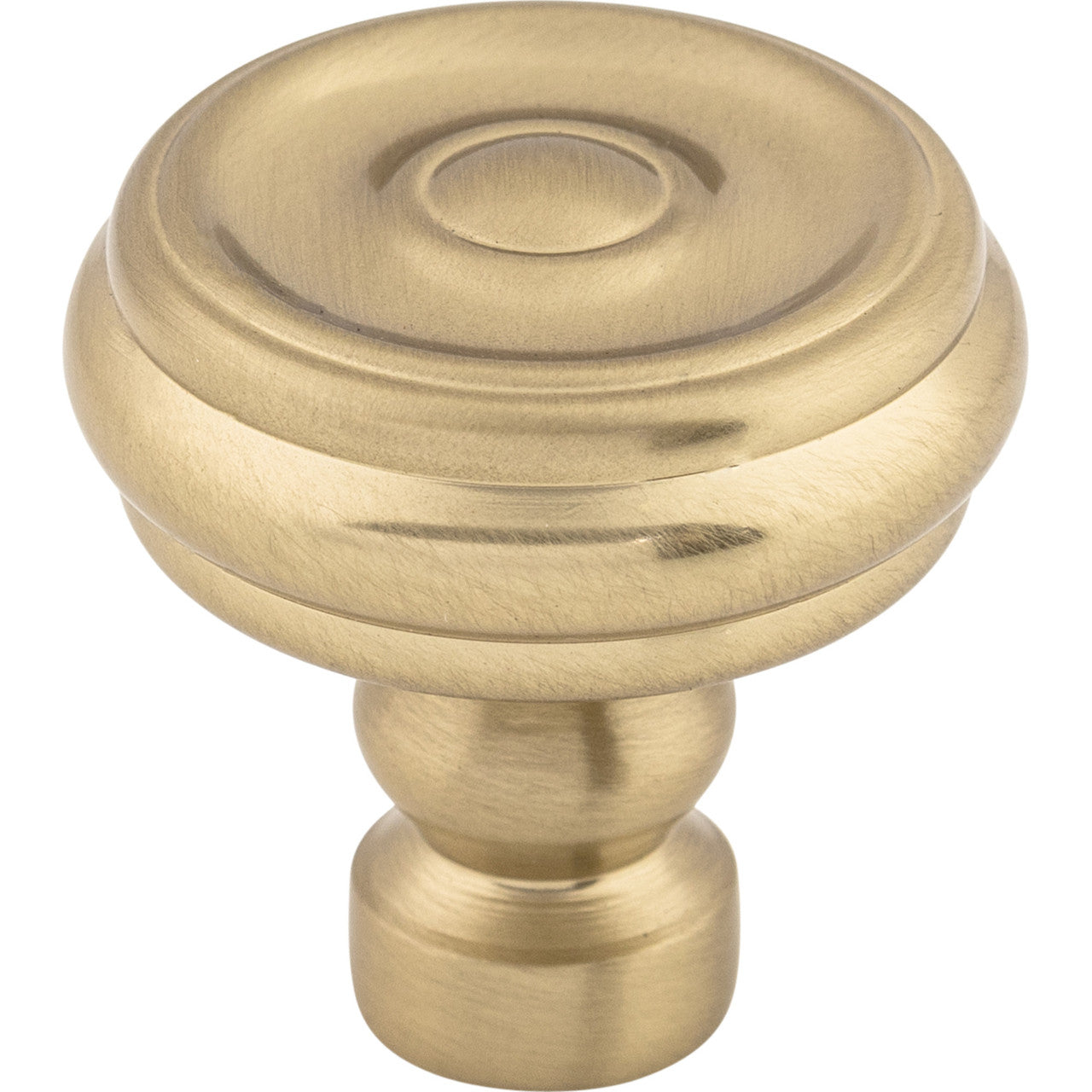 Top Knobs TK882HB: 1-1/4" Brixton Round Button Cabinet Knob - Honey Bronze