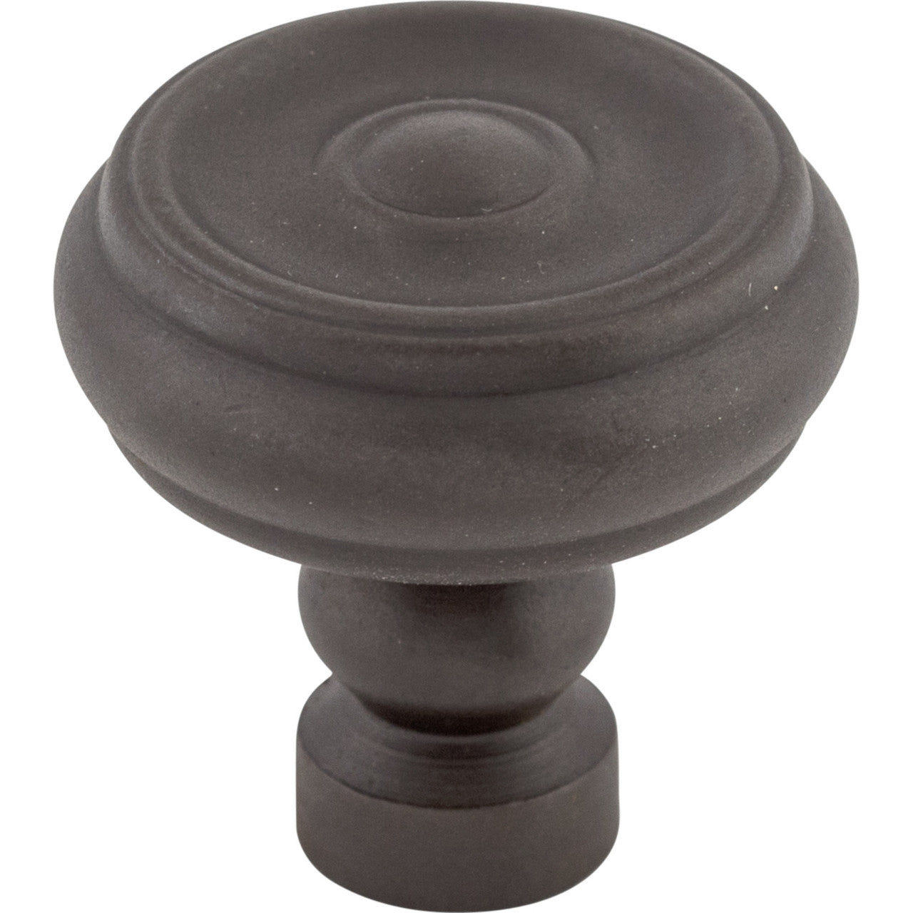 Top Knobs TK882SAB: 1-1/4" Brixton Round Button Cabinet Knob - Sable