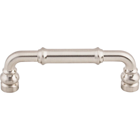 Top Knobs TK883BSN: 3-3/4" cc Brixton D-Handle Cabinet Pull - Brushed Satin Nickel