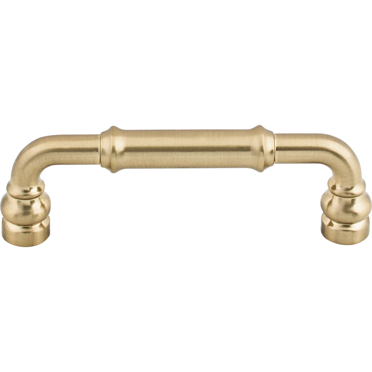 Top Knobs TK883HB: 3-3/4" cc Brixton D-Handle Cabinet Pull - Honey Bronze