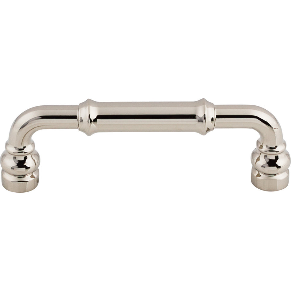 Top Knobs TK883PN: 3-3/4" cc Brixton D-Handle Cabinet Pull - Polished Nickel