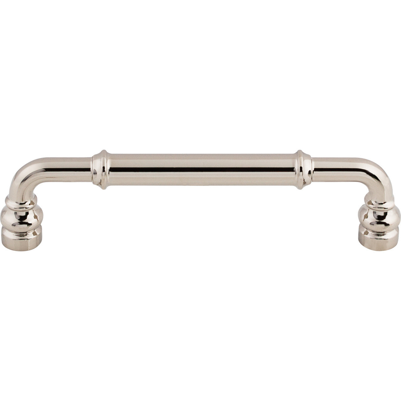 Top Knobs TK884PN: 5-1/16" cc Brixton D-Handle Cabinet Pull - Polished Nickel