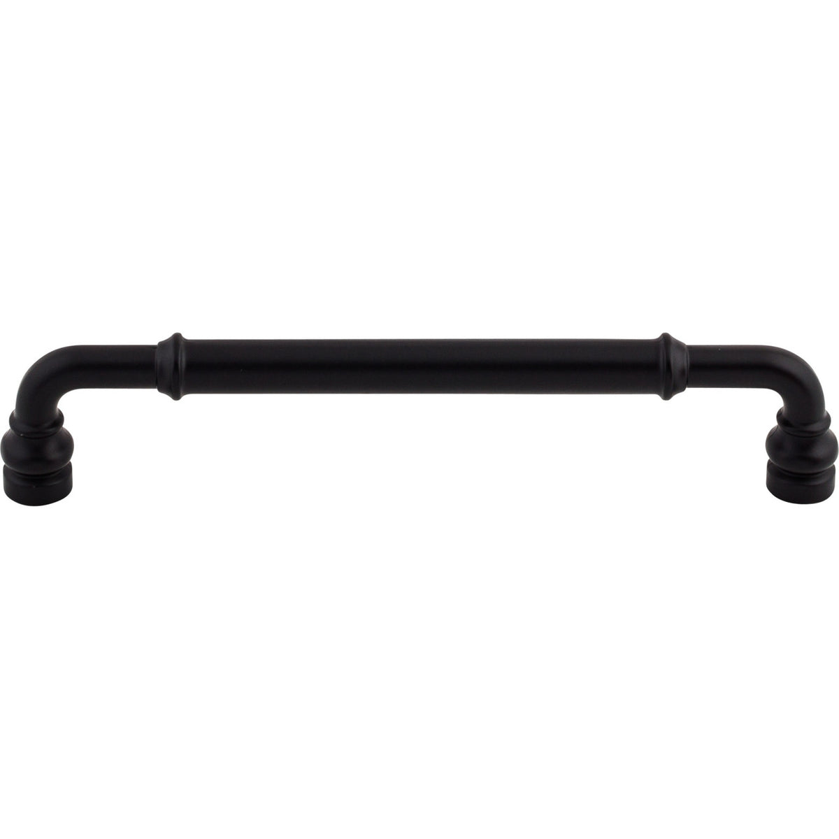 Top Knobs TK885BLK: 6-5/16" cc Brixton D-Handle Cabinet Pull - Flat Black