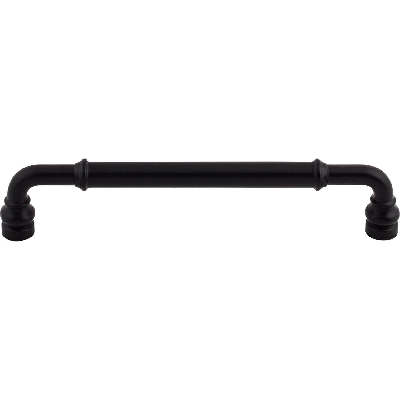 Top Knobs TK885BLK: 6-5/16" cc Brixton D-Handle Cabinet Pull - Flat Black