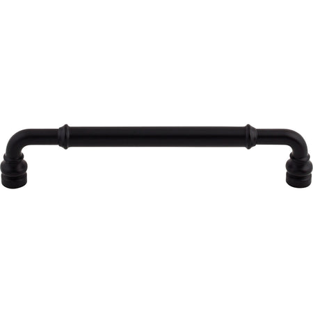 Top Knobs TK885BLK: 6-5/16" cc Brixton D-Handle Cabinet Pull - Flat Black