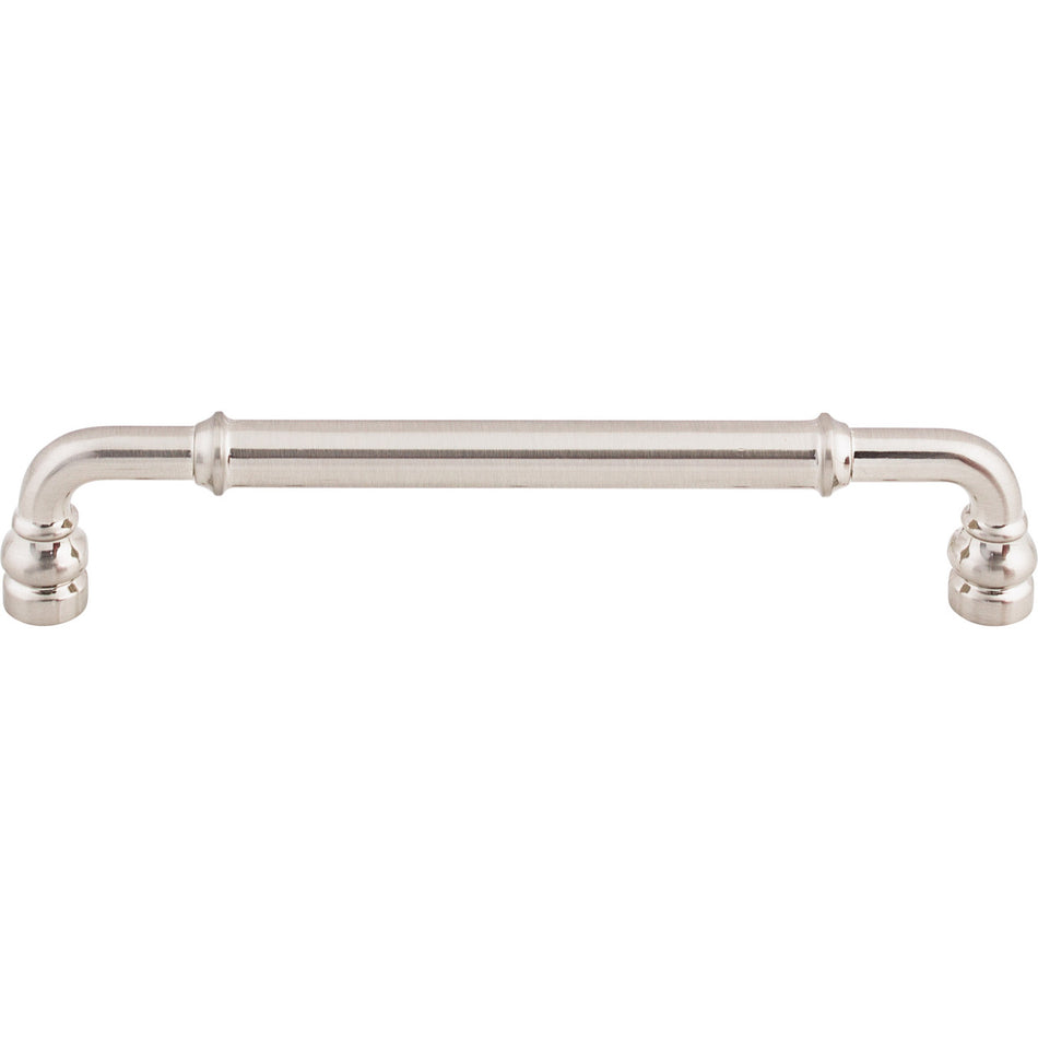 Top Knobs TK885BSN: 6-5/16" cc Brixton D-Handle Cabinet Pull - Brushed Satin Nickel
