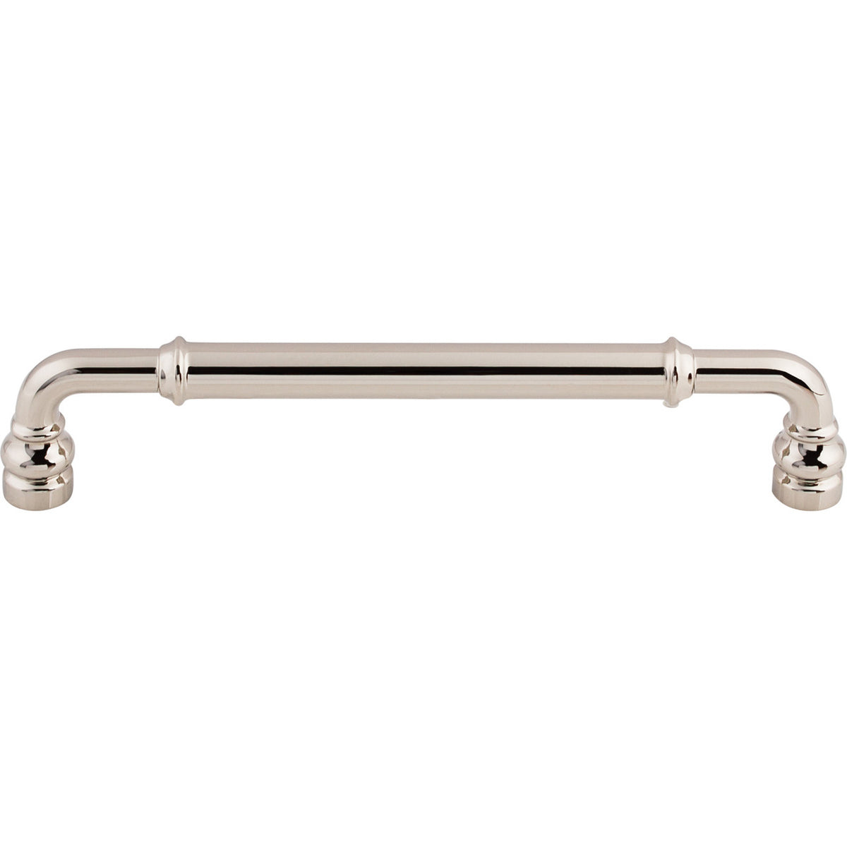 Top Knobs TK885PN: 6-5/16" cc Brixton D-Handle Cabinet Pull - Polished Nickel