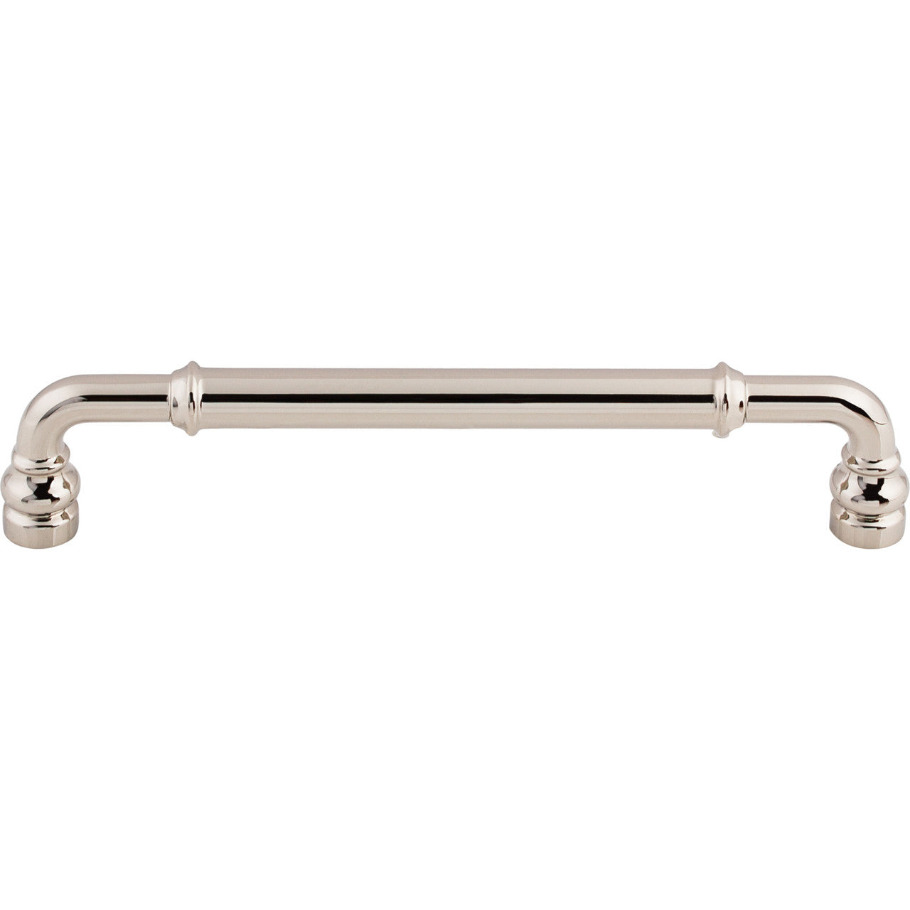 Top Knobs TK885PN: 6-5/16" cc Brixton D-Handle Cabinet Pull - Polished Nickel