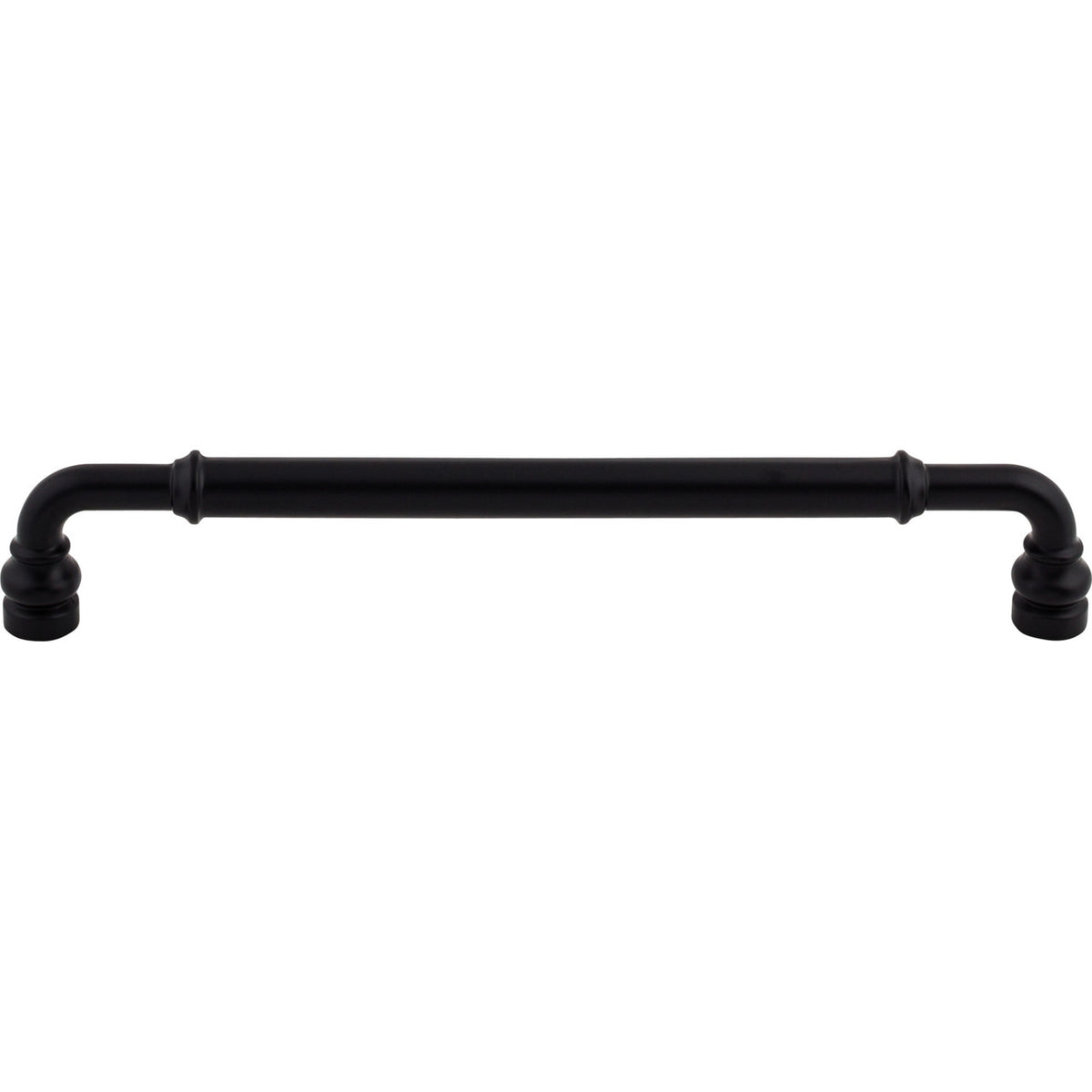 Top Knobs TK886BLK: 7-9/16" cc Brixton D-Handle Cabinet Pull - Flat Black