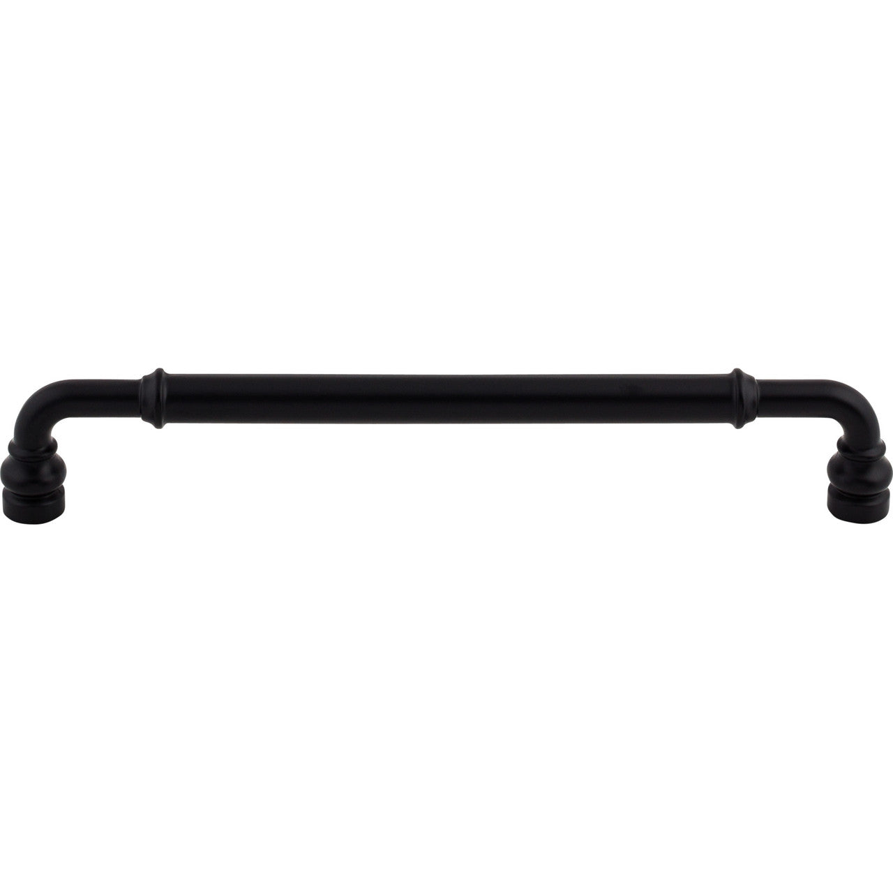 Top Knobs TK886BLK: 7-9/16" cc Brixton D-Handle Cabinet Pull - Flat Black