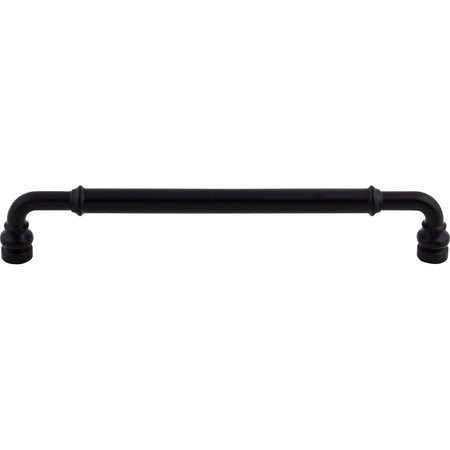Top Knobs TK886BLK: 7-9/16" cc Brixton D-Handle Cabinet Pull - Flat Black