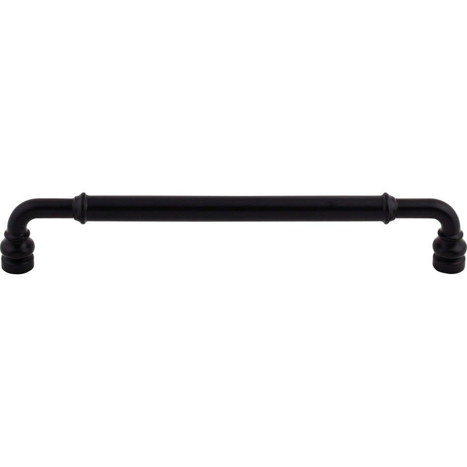 Top Knobs TK886BLK: 7-9/16" cc Brixton D-Handle Cabinet Pull - Flat Black