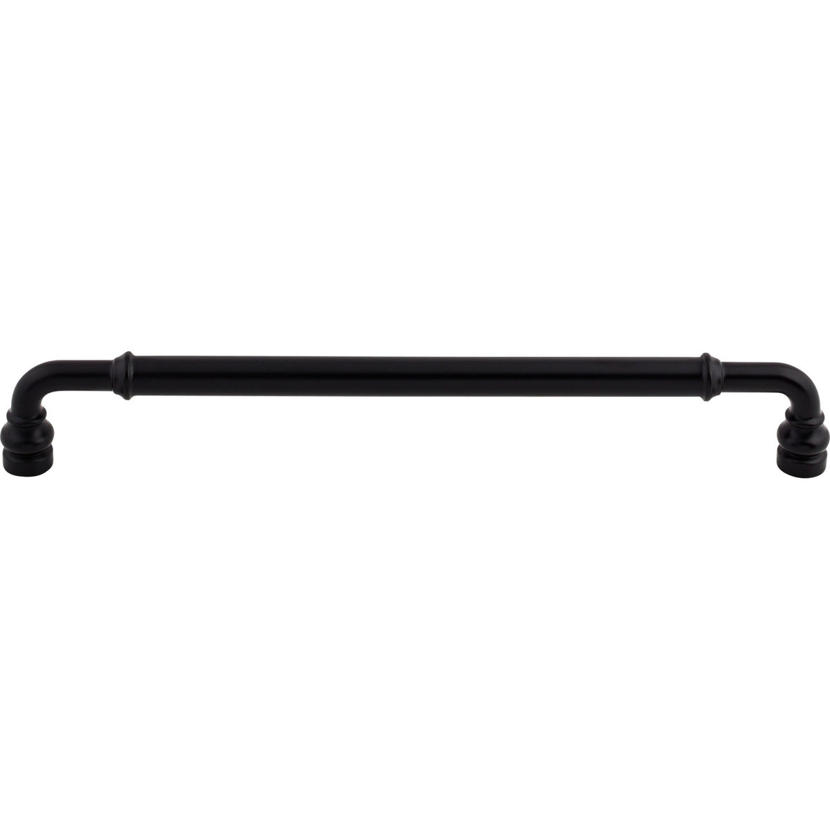 Top Knobs TK887BLK: 8-13/16" cc Brixton D-Handle Cabinet Pull - Flat Black