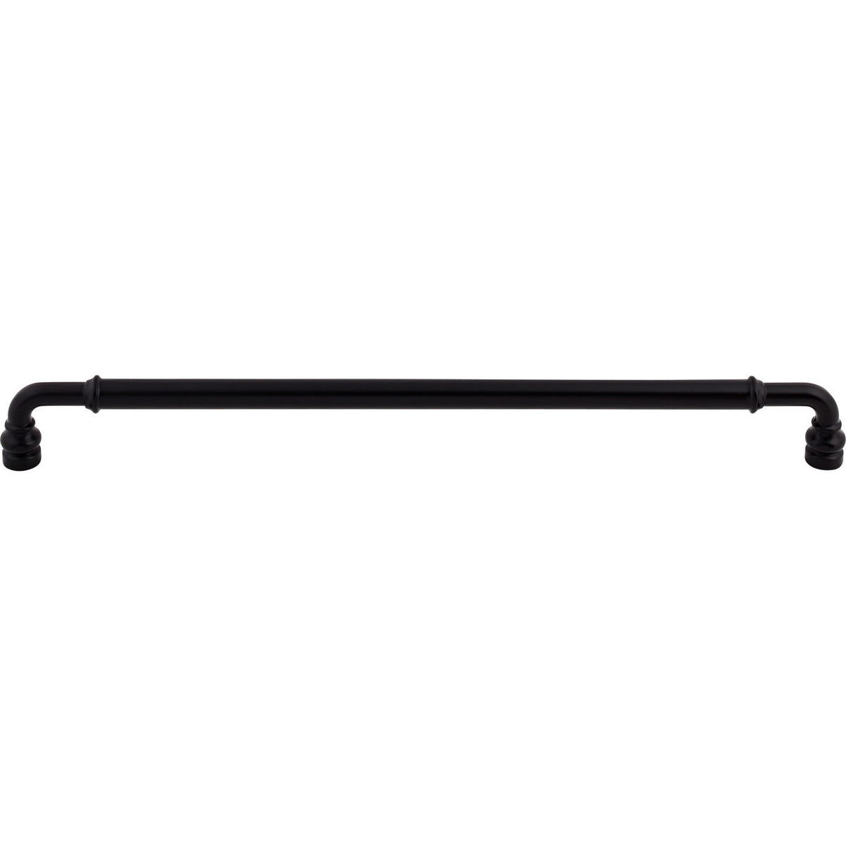 Top Knobs TK888BLK: 12" cc Brixton D-Handle Cabinet Pull - Flat Black