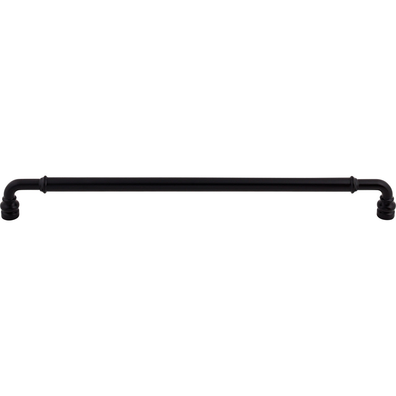 Top Knobs TK888BLK: 12" cc Brixton D-Handle Cabinet Pull - Flat Black