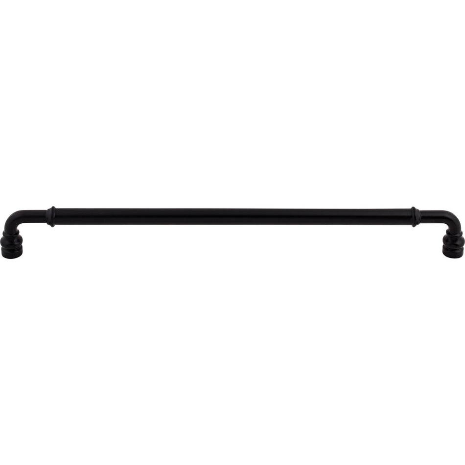 Top Knobs TK888BLK: 12" cc Brixton D-Handle Cabinet Pull - Flat Black