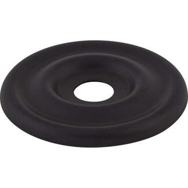Top Knobs TK890BLK: Brixton Round Backplate - Flat Black
