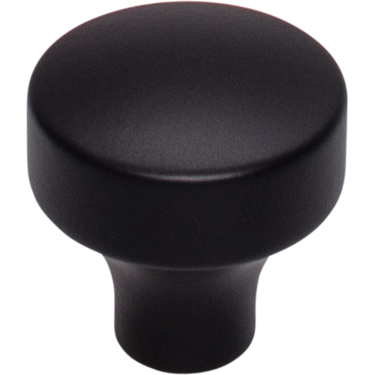 Top Knobs TK900BLK: 1-1/8" Kinney Round Cabinet Knob - Flat Black