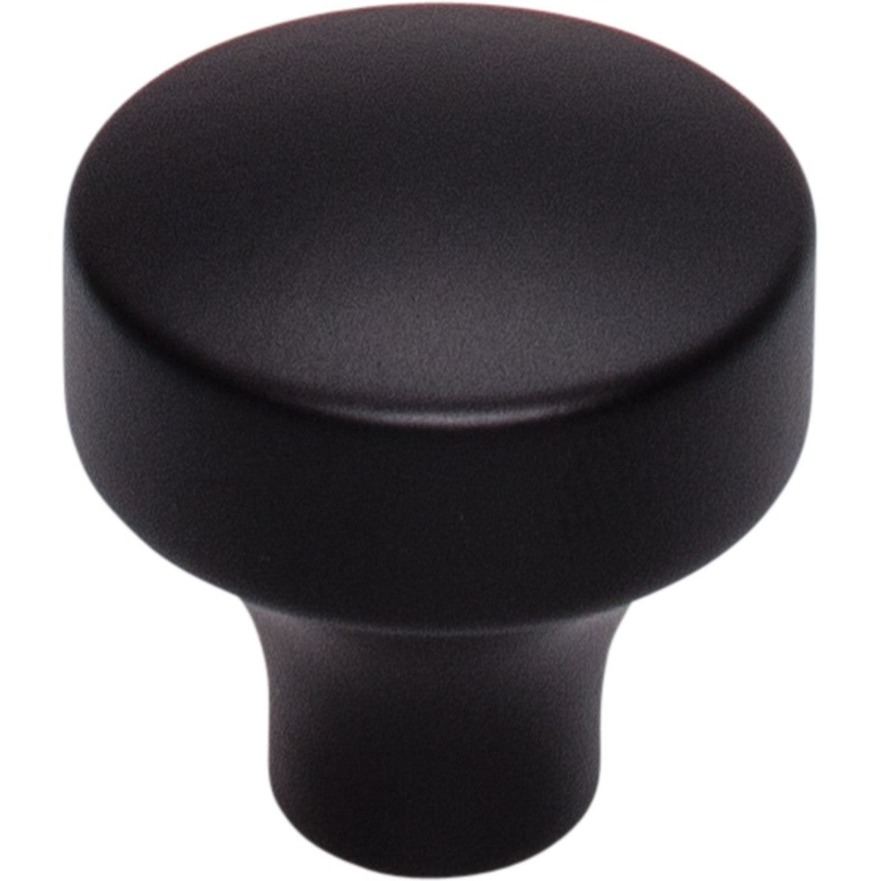 Top Knobs TK900BLK: 1-1/8" Kinney Round Cabinet Knob - Flat Black