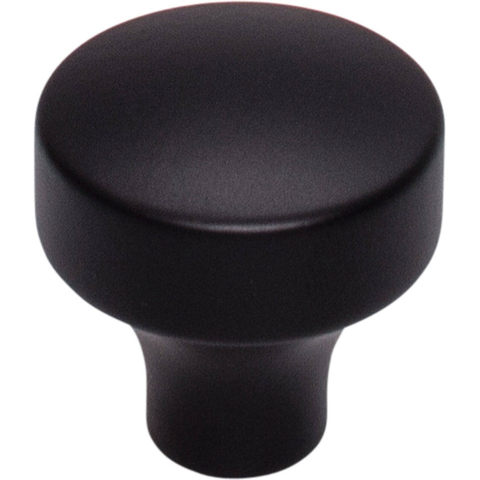 Top Knobs TK900BLK: 1-1/8" Kinney Round Cabinet Knob - Flat Black