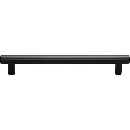 Top Knobs TK906BLK: 6-5/16" cc Hillmont Square Bar Cabinet Pull - Flat Black