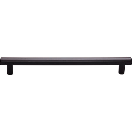 Top Knobs TK907BLK: 7-9/16" cc Hillmont Square Bar Cabinet Pull - Flat Black