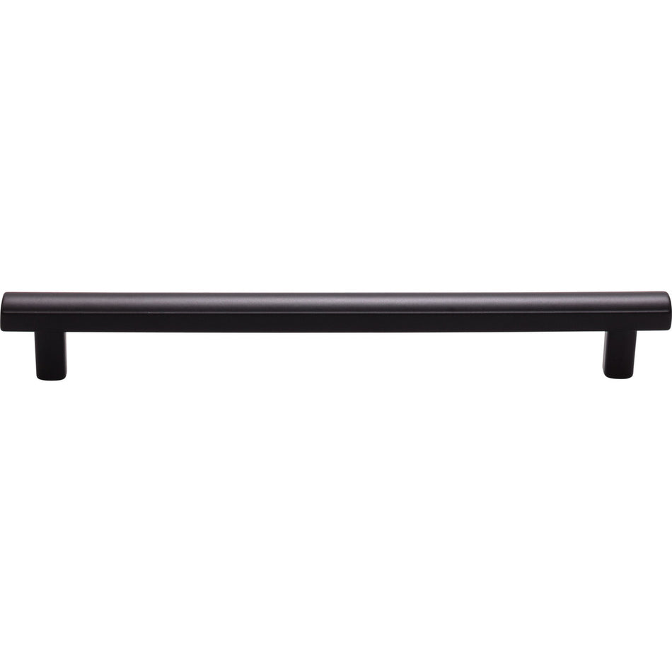 Top Knobs TK907BLK: 7-9/16" cc Hillmont Square Bar Cabinet Pull - Flat Black