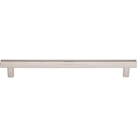 Top Knobs TK907PN: 7-9/16" cc Hillmont Square Bar Cabinet Pull - Polished Nickel