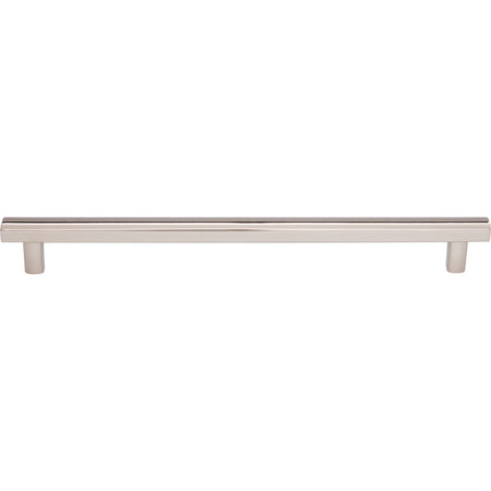 Top Knobs TK908PN: 8-13/16" cc Hillmont Square Bar Cabinet Pull - Polished Nickel